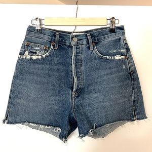 Agolde Dee High Waist Denim Shorts Size 27
